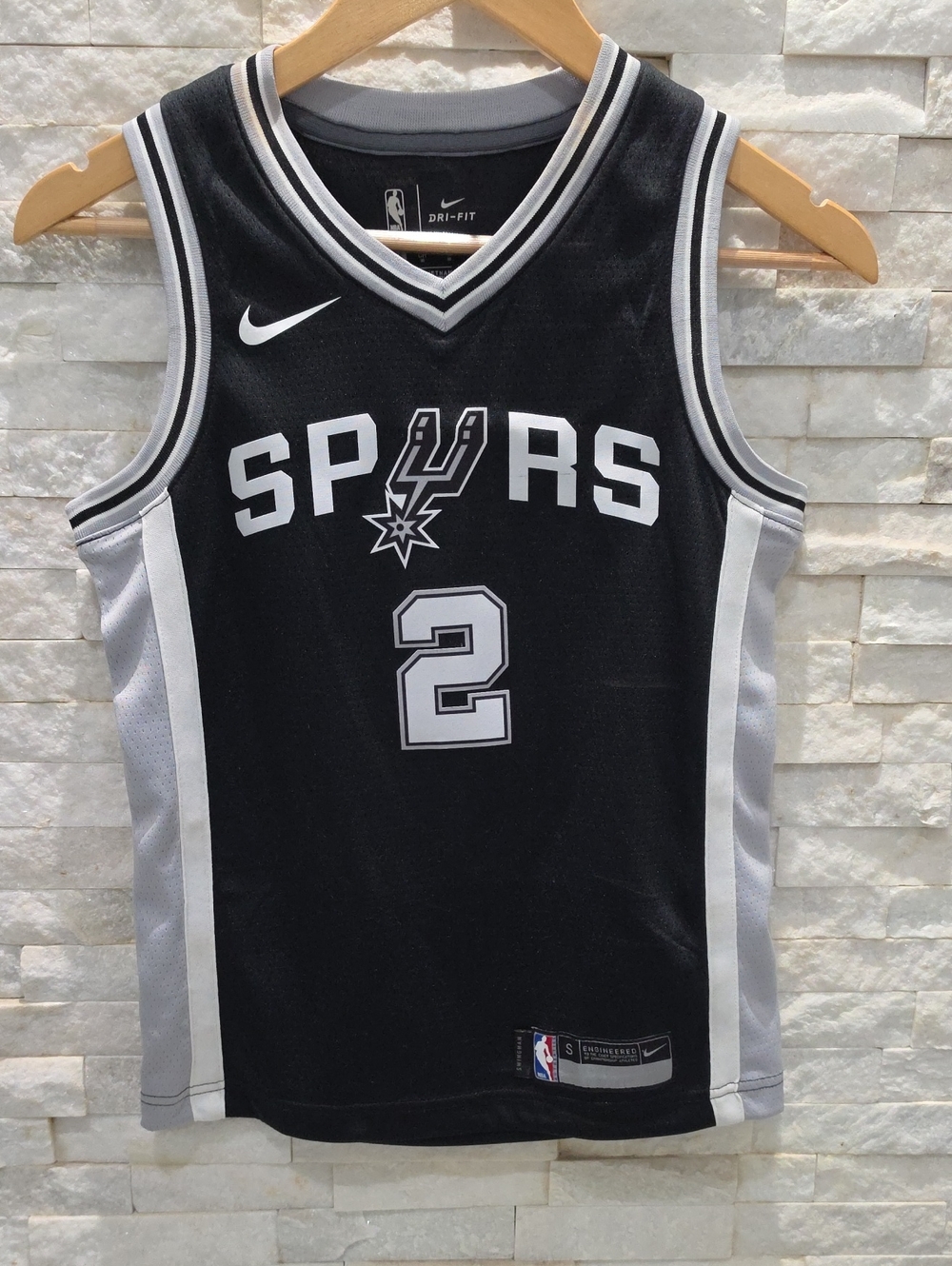 Nike Black & White San Antonio Spurs #2 Youth Jersey